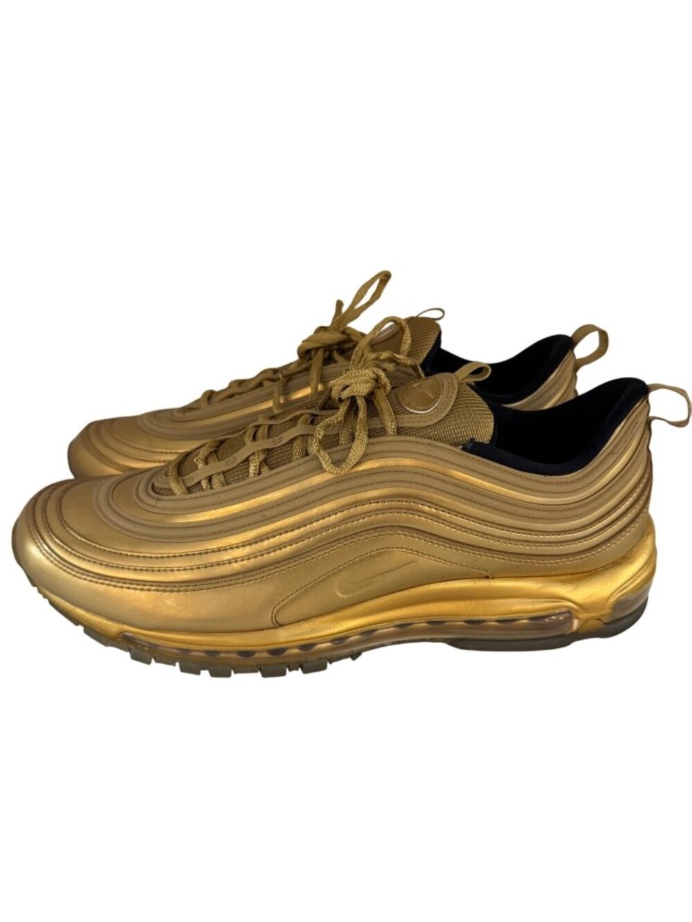 Nike Air Max 97 Metallic Gold Sneakers US 13 Mens Shoes Lightweight Cushioning